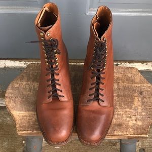 Vintage Leather Prairie Boots